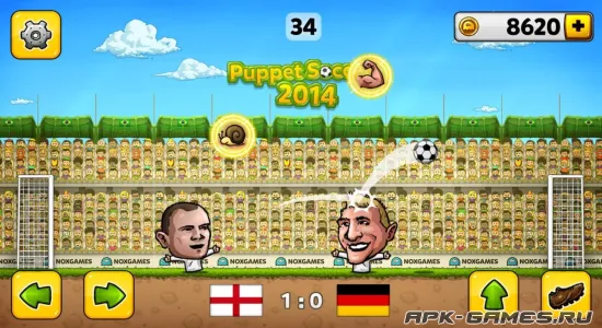 Скриншоты из Puppet soccer 2014 на Андроид 3