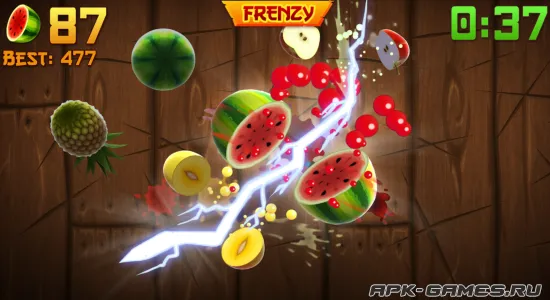 Скриншоты из Fruit Ninja на Андроид 1