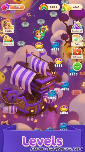 Скриншоты из Jellipop Match на Андроид 3