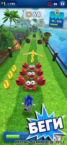 Скриншоты из Sonic Dash на Андроид 1